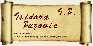 Isidora Puzović vizit kartica